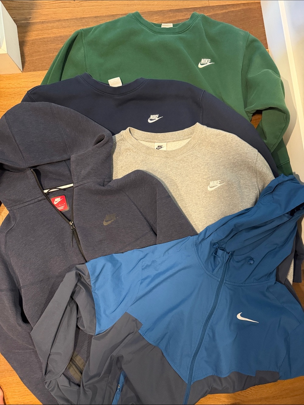 Nike Men's Zip-Up & Pullover Sweater Pack - Green, Navy, Gray, Blue
